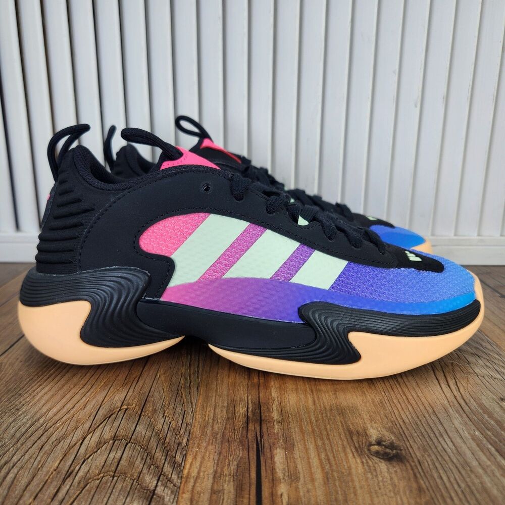 Adidas Exhibit Select 2.0 Womens 7 Black Blue Basketball Sneakers Shoes IH5277
